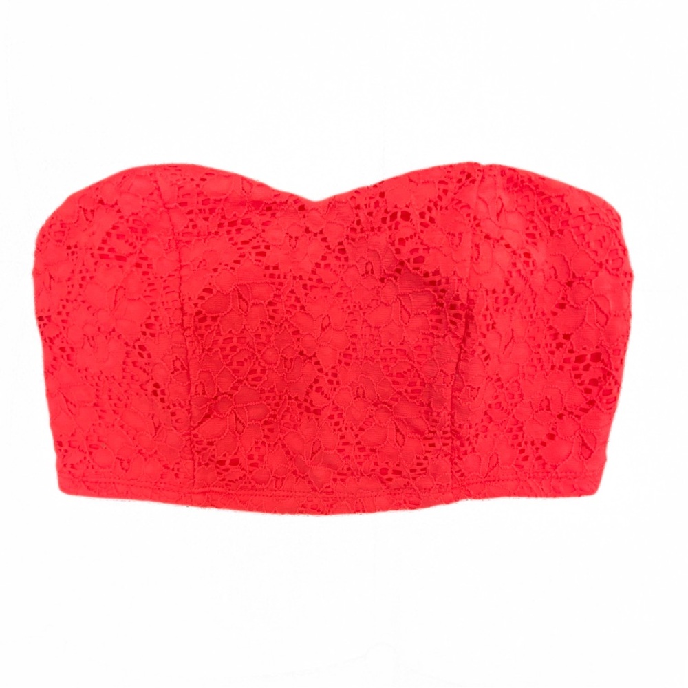 Bozzolo Lace Bandeau Size Small Coral color